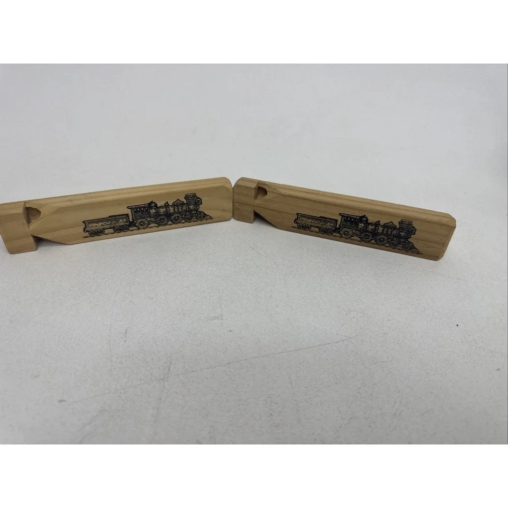 ~2~Wood Train Whistle - Authentic Train Sound Wooden Whistle